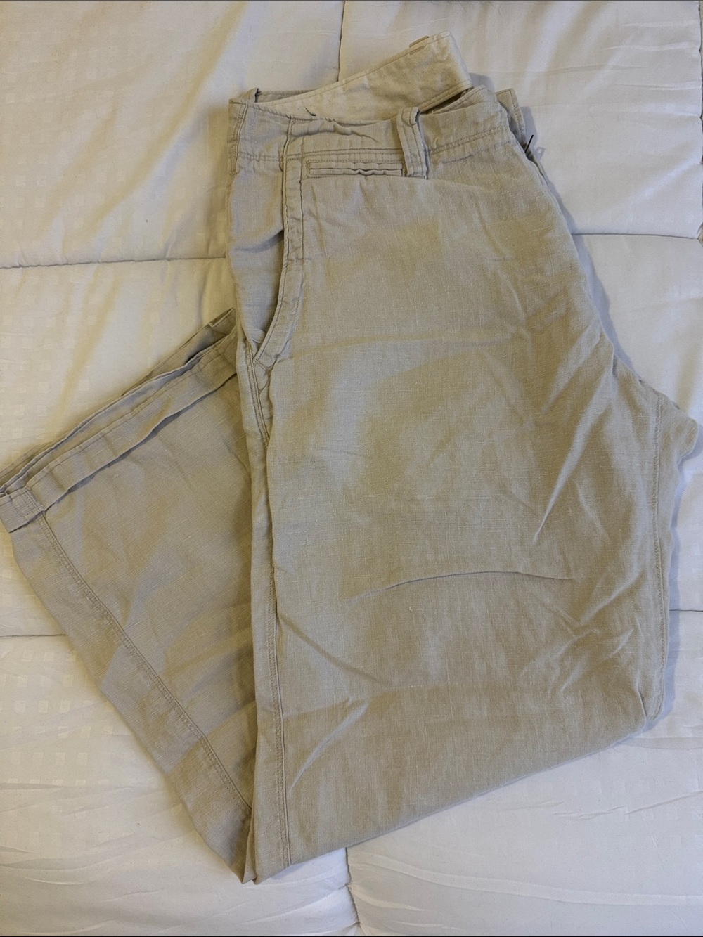 100% linen pants, Banana Republic, beige, casual, dress pants 33/32